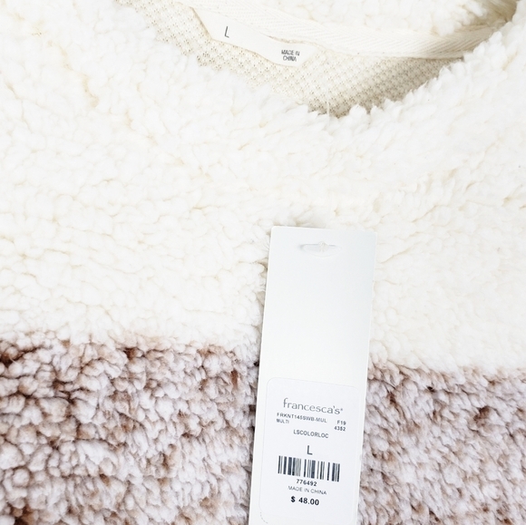 HARPER fuzzy striped pullover sweatshirt - Picture 4 of 5